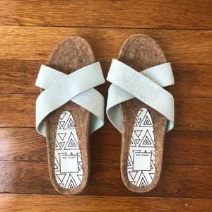 Dolce Vita mint green sandals.